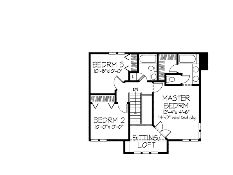 Modern House Plan Second Floor - Nadia Grove Country Home 072D-0274 - Shop House Plans and More