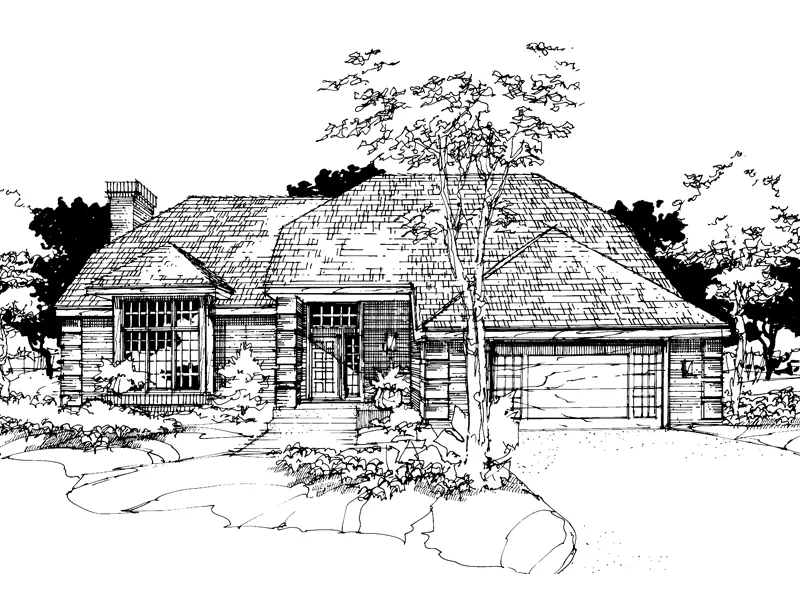 Traditional House Plan Front of Home - Devereaux Grove Country Home 072D-0275 - Search House Plans and More