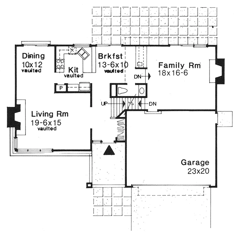 Contemporary House Plan First Floor - Rosslare Southern Home 072D-0276 - Shop House Plans and More