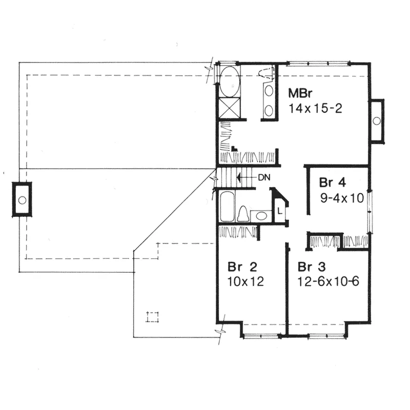 Southern House Plan Second Floor - Rosslare Southern Home 072D-0276 - Shop House Plans and More