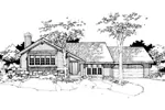 Craftsman House Plan Front of Home - Saddlebrook Split-Level Home 072D-0277 - Shop House Plans and More