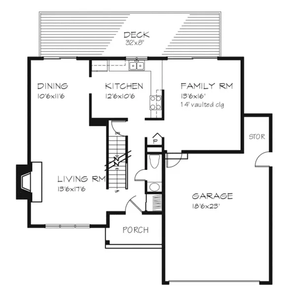 Country House Plan First Floor - Brandeis Traditional Home 072D-0278 - Search House Plans and More