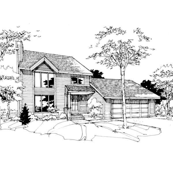 Country House Plan Front of Home - Brandeis Traditional Home 072D-0278 - Search House Plans and More