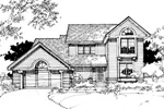 Country House Plan Front of Home - Oakleigh Woods Traditional Home 072D-0280 - Shop House Plans and More