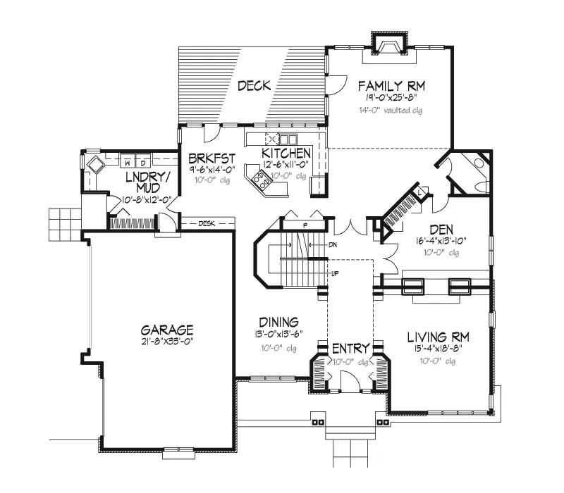 Modern House Plan First Floor - Joanna Pass Luxury Home 072D-0281 - Search House Plans and More