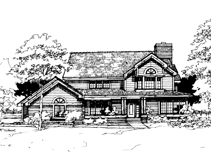 Modern House Plan Front of Home - Joanna Pass Luxury Home 072D-0281 - Search House Plans and More