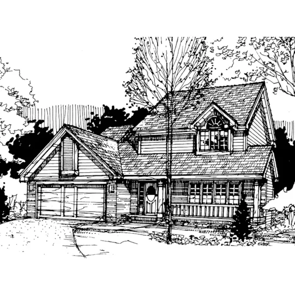 Traditional House Plan Front of Home - Debrecht Hill Country Home 072D-0283 - Search House Plans and More