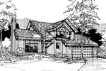 Contemporary House Plan Front of Home - Powdermill Traditional Home 072D-0284 - Shop House Plans and More