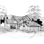 Contemporary House Plan Front of Home - Powdermill Traditional Home 072D-0284 - Shop House Plans and More