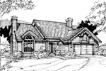 Contemporary House Plan Front of Home - Desmond Traditional Home 072D-0285 - Search House Plans and More