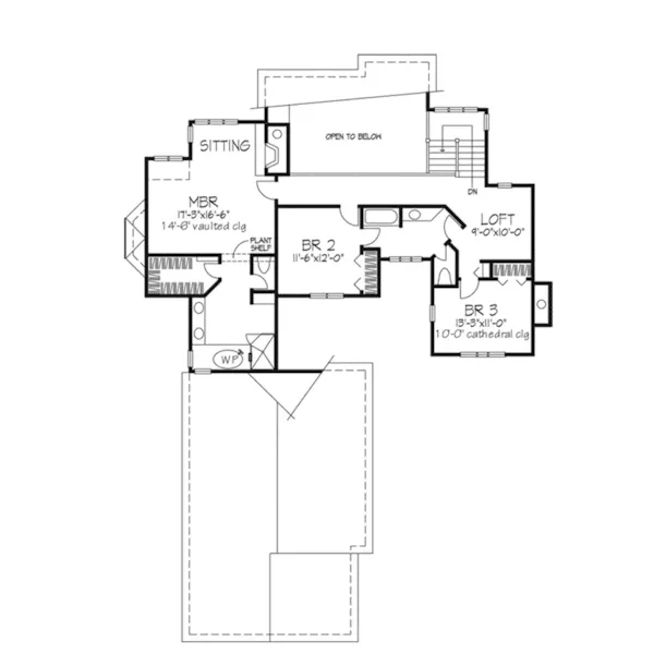 Craftsman House Plan Second Floor - Killarney Place Traditional 072D-0286 - Search House Plans and More