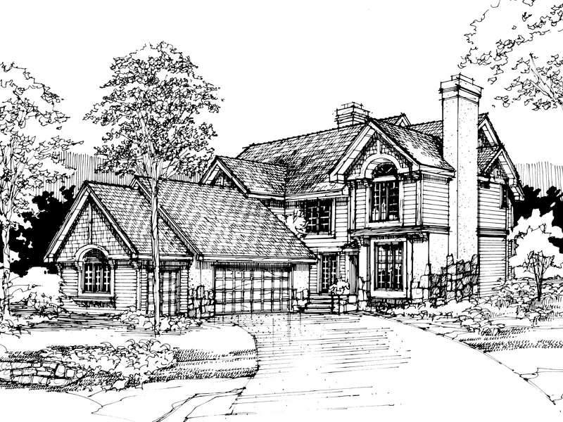 Shingle House Plan Front of Home - Killarney Place Traditional 072D-0286 - Search House Plans and More