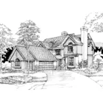 Craftsman House Plan Front of Home - Killarney Place Traditional 072D-0286 - Search House Plans and More