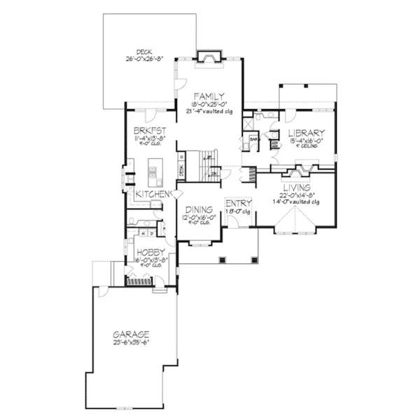 Contemporary House Plan First Floor - Duval Manor Luxury Home 072D-0287 - Search House Plans and More