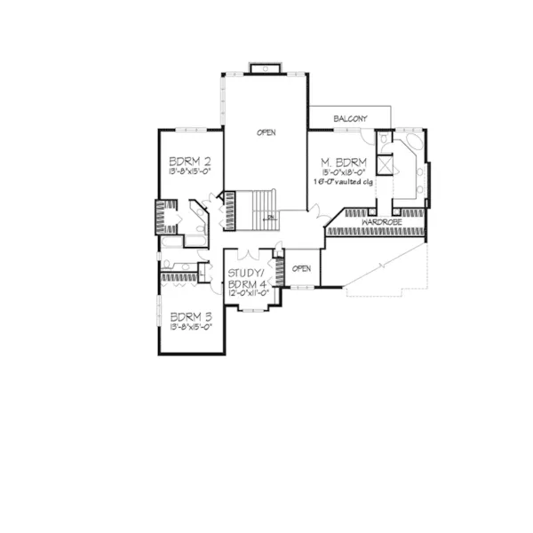 Contemporary House Plan Second Floor - Duval Manor Luxury Home 072D-0287 - Search House Plans and More