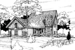 Traditional House Plan Front of Home - Viceroy Rustic Home 072D-0289 - Shop House Plans and More
