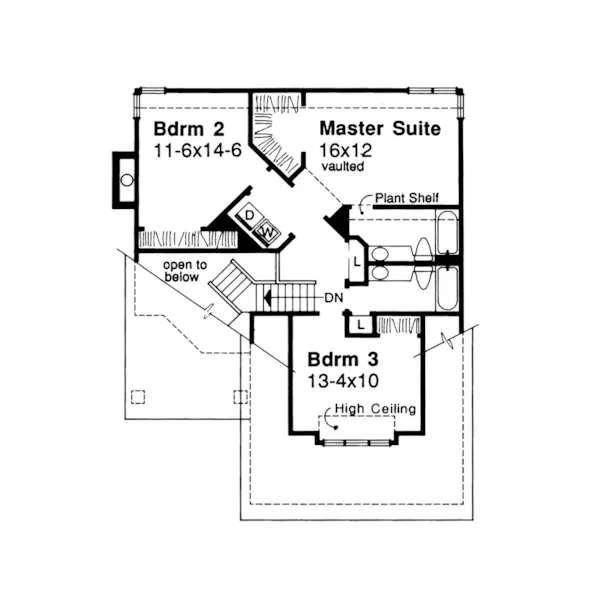 Country House Plan Second Floor - Windsor Hill Traditional Home 072D-0290 - Shop House Plans and More