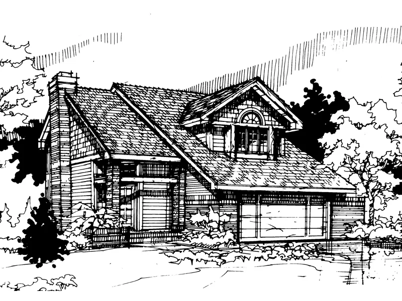 Bungalow House Plan Front of Home - Windsor Hill Traditional Home 072D-0290 - Shop House Plans and More