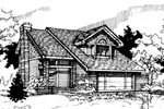 Modern House Plan Front of Home - Windsor Hill Traditional Home 072D-0290 - Shop House Plans and More