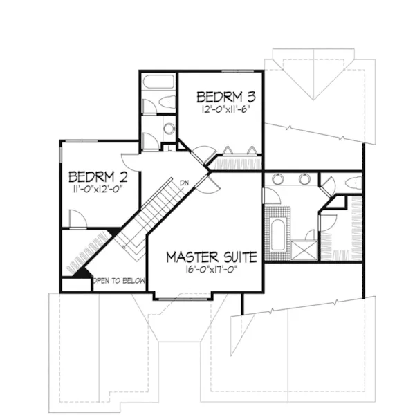 Victorian House Plan Second Floor - Armour Traditional Home 072D-0291 - Search House Plans and More