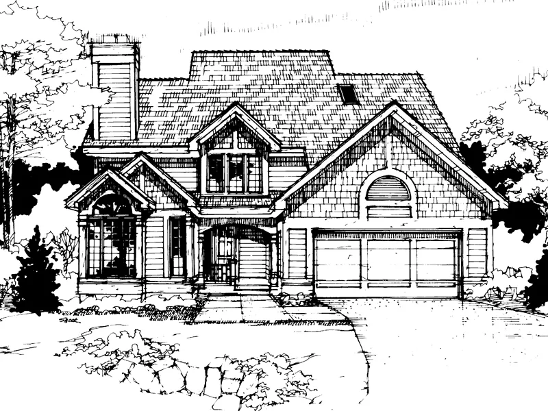 Modern House Plan Front of Home - Armour Traditional Home 072D-0291 - Search House Plans and More