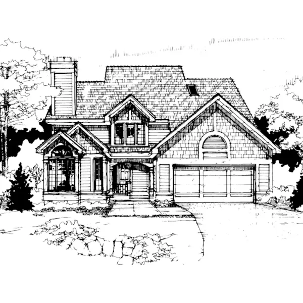 Victorian House Plan Front of Home - Armour Traditional Home 072D-0291 - Search House Plans and More