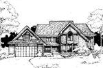 Shingle House Plan Front of Home - Wellston Tudor Style Home 072D-0292 - Shop House Plans and More