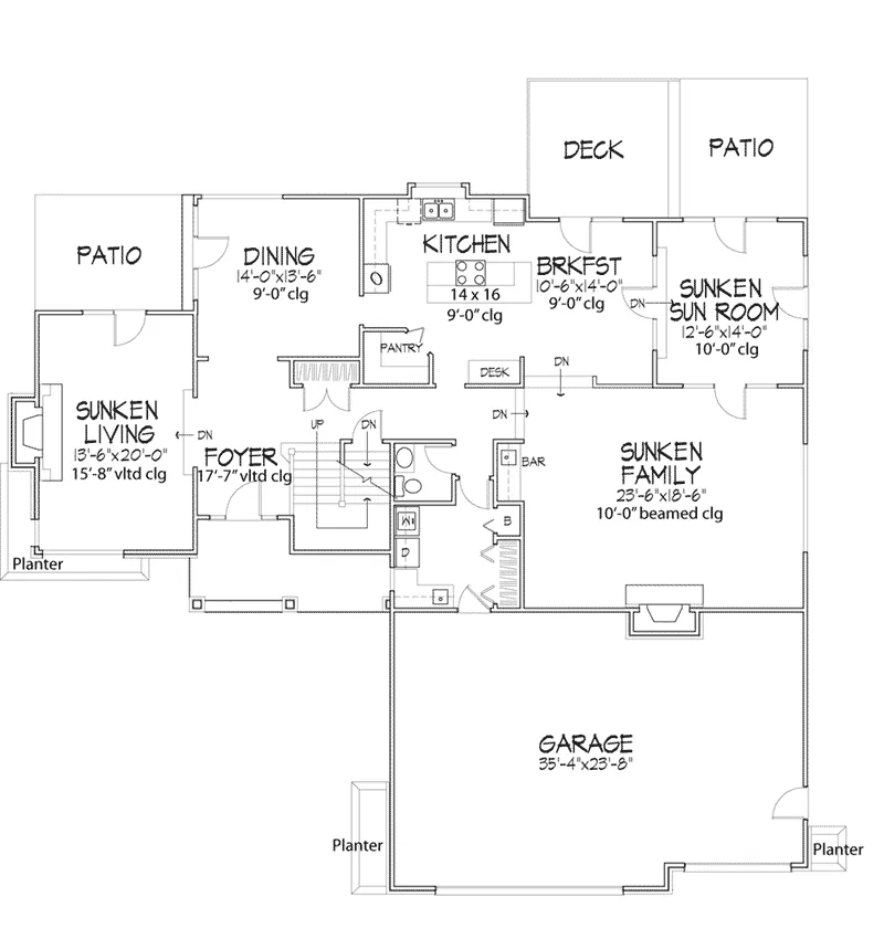 Traditional House Plan First Floor - Walkers Ferry Luxury Home 072D-0293 - Shop House Plans and More