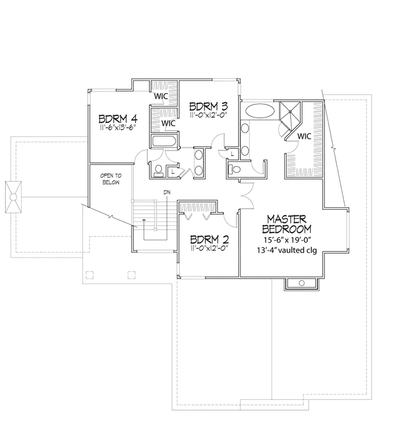 Modern House Plan Second Floor - Walkers Ferry Luxury Home 072D-0293 - Shop House Plans and More