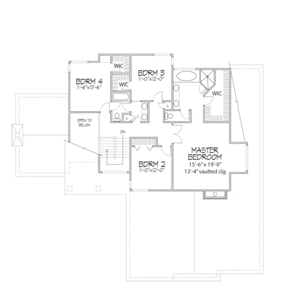 Contemporary House Plan Second Floor - Walkers Ferry Luxury Home 072D-0293 - Shop House Plans and More