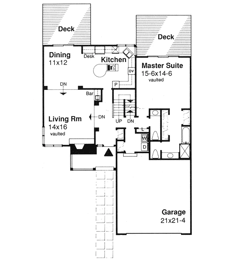 Country House Plan First Floor - Wisteria Place Ranch Home 072D-0294 - Shop House Plans and More