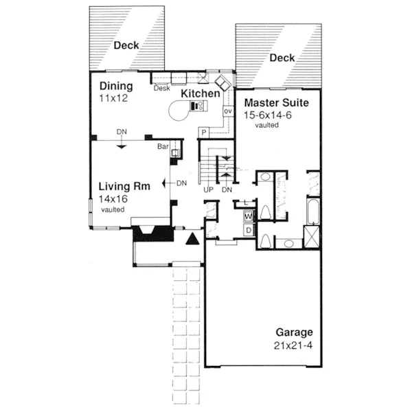 Country House Plan First Floor - Wisteria Place Ranch Home 072D-0294 - Shop House Plans and More