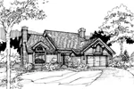 Country House Plan Front of Home - Wisteria Place Ranch Home 072D-0294 - Shop House Plans and More