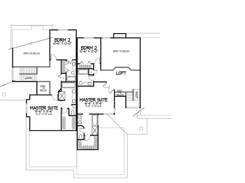 Shingle House Plan Second Floor - Benbow Place Triplex 072D-0297 - Search House Plans and More