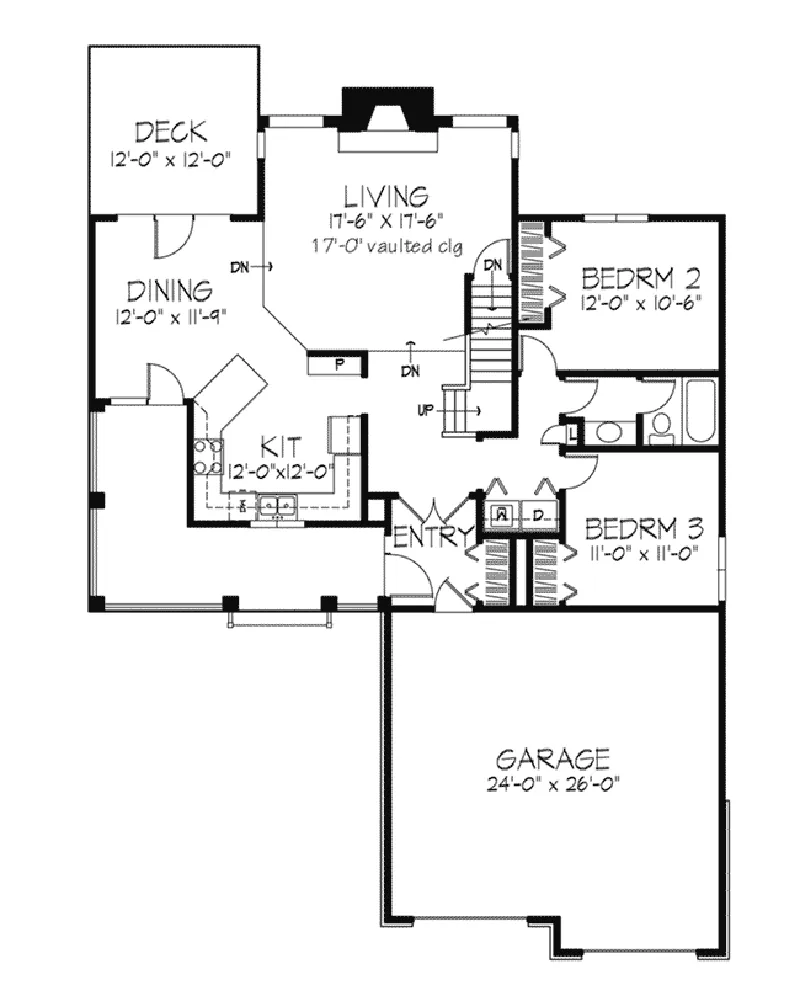 Farmhouse Plan First Floor - Fine Oaks Country Home 072D-0298 - Search House Plans and More