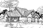 Farmhouse Plan Front of Home - Fine Oaks Country Home 072D-0298 - Search House Plans and More