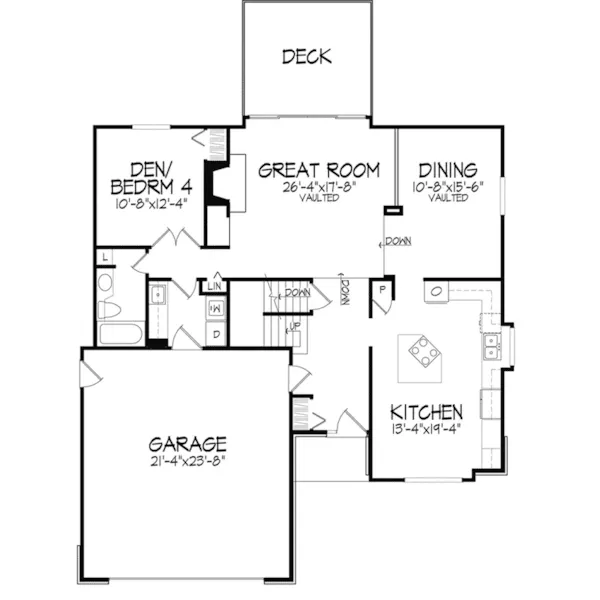 Shingle House Plan First Floor - Clarkson Spring Craftsman Home 072D-0300 - Search House Plans and More