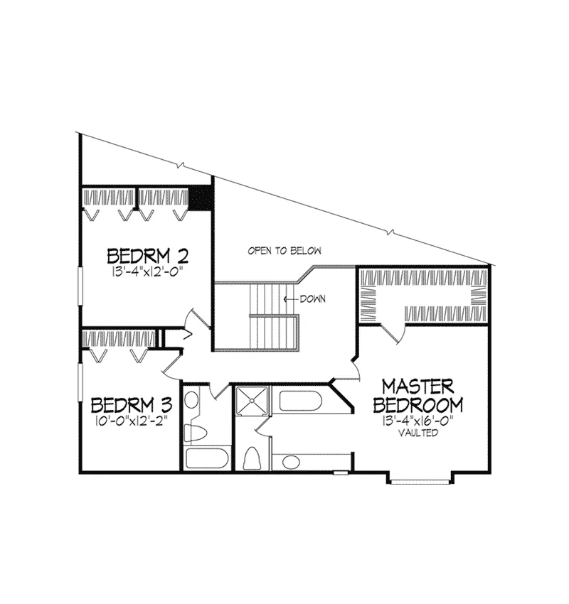 Modern House Plan Second Floor - Clarkson Spring Craftsman Home 072D-0300 - Search House Plans and More