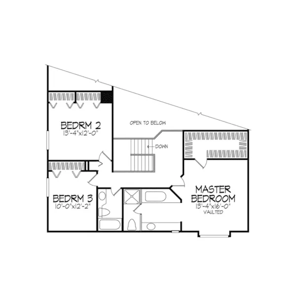 Shingle House Plan Second Floor - Clarkson Spring Craftsman Home 072D-0300 - Search House Plans and More