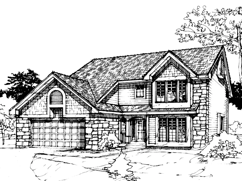 Contemporary House Plan Front of Home - Clarkson Spring Craftsman Home 072D-0300 - Search House Plans and More