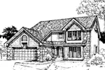 Modern House Plan Front of Home - Clarkson Spring Craftsman Home 072D-0300 - Search House Plans and More