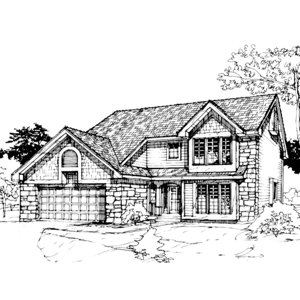 Shingle House Plan Front of Home - Clarkson Spring Craftsman Home 072D-0300 - Search House Plans and More