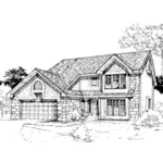 Shingle House Plan Front of Home - Clarkson Spring Craftsman Home 072D-0300 - Search House Plans and More