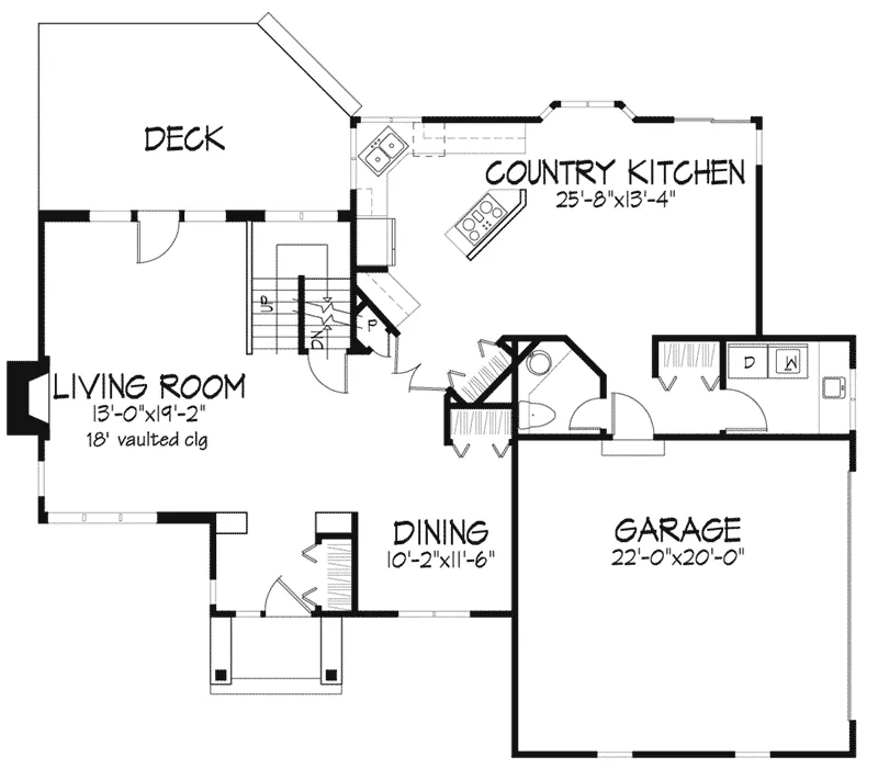 Contemporary House Plan First Floor - Amanda Lynn Craftsman Home 072D-0308 - Search House Plans and More