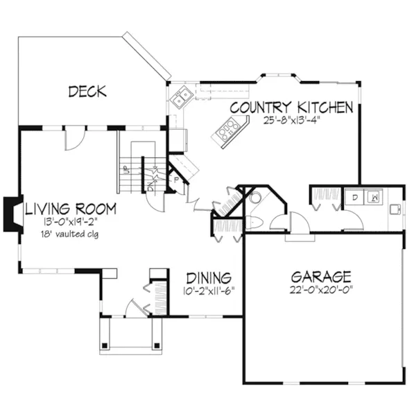 Modern House Plan First Floor - Amanda Lynn Craftsman Home 072D-0308 - Search House Plans and More