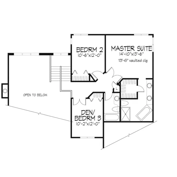 Modern House Plan Second Floor - Amanda Lynn Craftsman Home 072D-0308 - Search House Plans and More