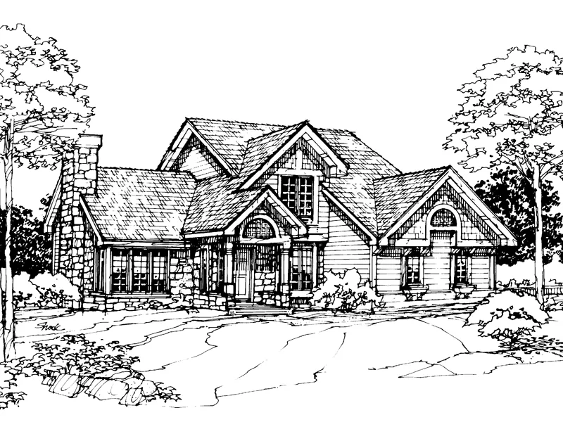 Contemporary House Plan Front of Home - Amanda Lynn Craftsman Home 072D-0308 - Search House Plans and More