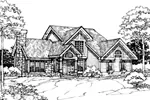 Traditional House Plan Front of Home - Amanda Lynn Craftsman Home 072D-0308 - Search House Plans and More