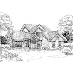 Modern House Plan Front of Home - Amanda Lynn Craftsman Home 072D-0308 - Search House Plans and More