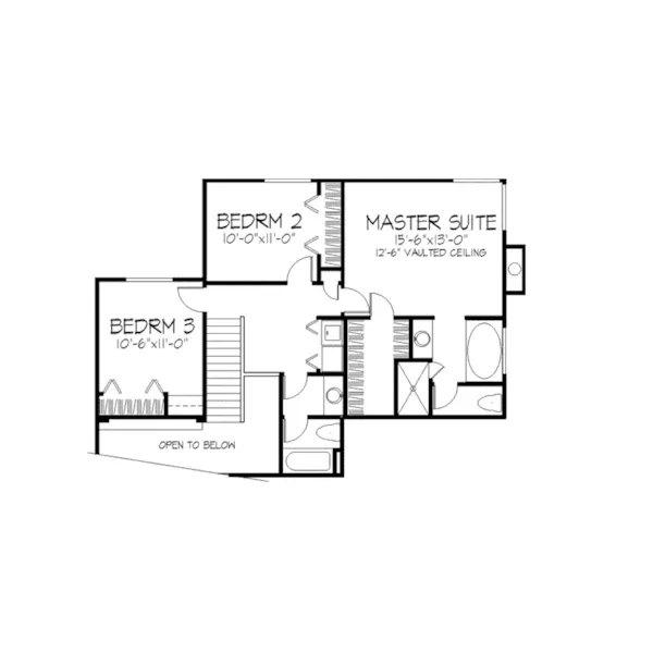 Country House Plan Second Floor - Buckner Craftsman Home 072D-0311 - Search House Plans and More